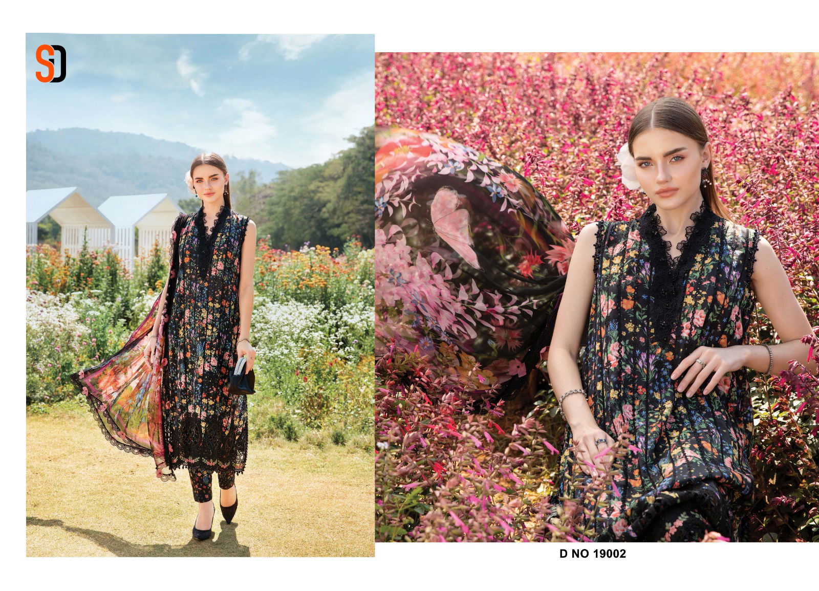 Maria B Chikankari Vol 19 By Shraddha Cotton Dupatta Dress Material Orders In India